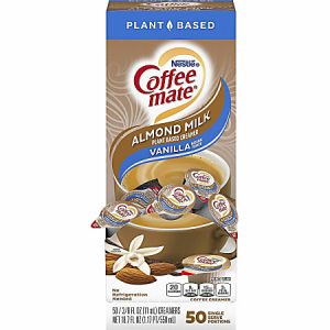 Coffee mate Almond Milk Vanilla Liquid Creamer - Vanilla Almond Milk Flavor - 0.38 fl oz (11 mL) - 50/BoxTub