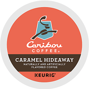 Caribou Coffee Single-Serve Coffee K-Cup, Caramel Hideaway, Carton Of 24