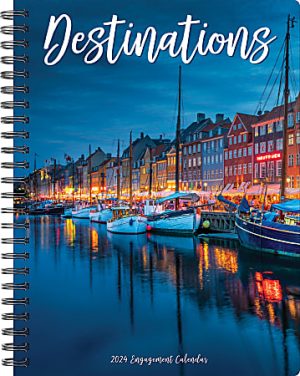 2024 Willow Creek Press Weekly Engagement Planner, 6-1/2" x 8-1/2", Destinations, January To December