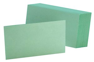 Oxford Color Index Cards, Unruled, 3"x 5", Green, Pack Of 100
