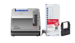 Pyramid® 3500 Time Clock & Document Stamp, Gray/Charcoal