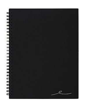 Office Depot® Brand Wirebound Business Notebook, 7-1/4" x 9-1/2", 1 Subject, Narrow Ruled, 80 Sheets, Black