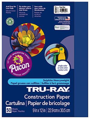 Tru-Ray Construction Paper, 50% Recycled, 9" x 12", Royal Blue, Pack Of 50