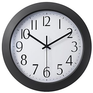 Office Depot Brand 12" Flat-Panel Plastic Round Wall Clock