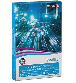 Xerox Vitality Multi-Use Printer & Copier Paper, Ledger Size (11" x 17"), Ream Of 500 Sheets, 92 (U.S.) Brightness, 20 Lb, FSC Certified, White