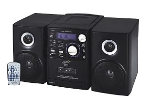 Supersonic SC-807 Micro Hi-Fi System - iPod Supported - CD Player, Cassette Recorder - 1 Disc(s) - 1 Cassette(s) - AM, FM - CD-DA, MP3 - USB - Remote Control