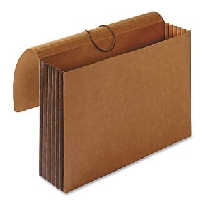 Sparco Tyvek Tyvek Accordion Wallet, 1 Pocket, Expansion 5-1/4", 8 1/2" x 11", Letter, 30 % Recycled, Brown, Pack of 1