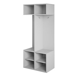 Ameriwood Home Nathan Kids 6-Cube Storage Unit, 56-5/8H x 23-5/8W x 14D, Gray
