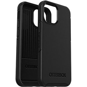 OtterBox iPhone 13 mini, iPhone 12 mini Symmetry Series Antimicrobial Case - For Apple iPhone 13 mini, iPhone 12 mini Smartphone - Black - Drop Resistant, Scrape Resistant, Bacterial Resistant - Synthetic Rubber, Polycarbonate, Plastic - 1