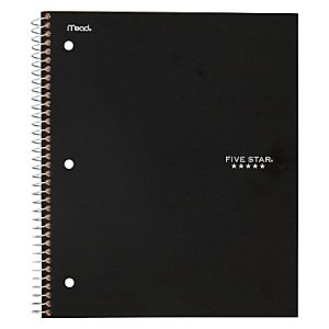 Five Star Notebook, 1 Subject, College Ruled