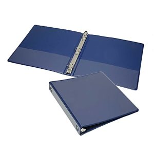 SKILCRAFT Clear Overlay 3-Ring Binder - Letter - 8.5" x 11" - 1" Capacity - 1 Each - Blue