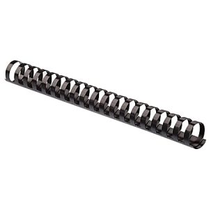Fellowes Letter-Size Plastic Comb Bindings, 1", 200-Sheet Capacity, Black, Pack Of 10