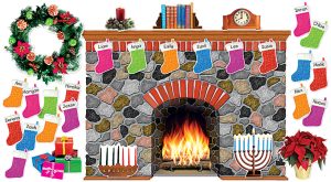Scholastic Teacher's Friend Holiday Hearth Bulletin Board Set, Pre-K - Grade 5