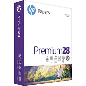 HP Premium 28 Multi-Use Printer & Copier Paper, Letter Size (8 1/2" x 11"), Ream Of 500 Sheets, 100 (U.S.) Brightness, 28 Lb, Bright White