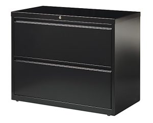 WorkPro 19"D Lateral 2-Drawer File Cabinet, Black