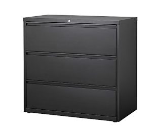 WorkPro 19"D Lateral 3-Drawer File Cabinet, Black
