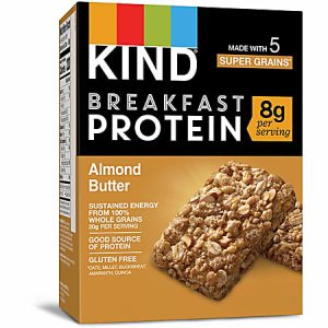 KIND Breakfast Protein Bars - Gluten-free, Dairy-free, Peanut-free, Low Sodium - Almond Butter, Honey - 1.76 oz - 6 / Box