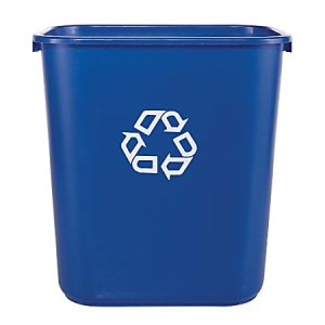Rubbermaid Desk-Side Container, 7-Gallons, Blue
