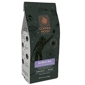 Copper Moon Coffee Ground Coffee, Sumatra Blend, 12 Oz Per Bag