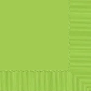 Amscan Lunch Napkins, 6-1/2" x 6-1/2", Kiwi Green, 100 Napkins Per Pack, Case Of 4 Packs