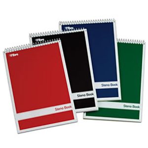 TOPS Steno Books, 6" x 9", Gregg Ruled, 80 Sheets, Green, Pack Of 4