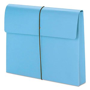 Smead Color Expanding Wallets, 2" Expansion, Letter Size, Blue, Box Of 10