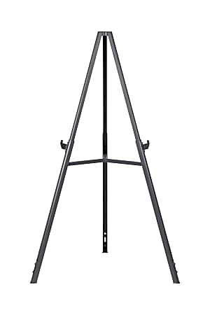 MasterVision Quantum Lightweight Tripod Display Easel, 35 7/16" to 63" High, Plastic, Black