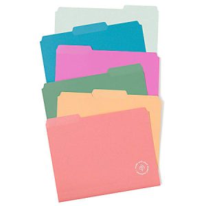 U Brands U-Eco Poly File Folders, Pack Of 24, Letter (8 1/2" x 11"), Assorted Colors