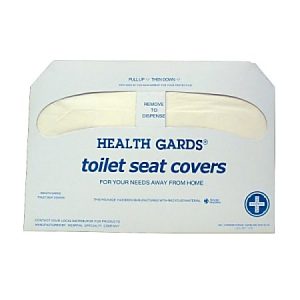 Krystal Premium Half-Fold Toilet Seat Covers, 16" x 3", White, 250 Covers Per Box, Carton Of 4 Boxes