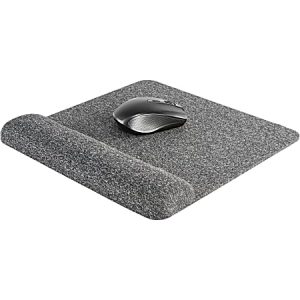 Allsop Premium Plush Memory Foam Wrist Rest, Mousepad, 1-7/8"H x 11-5/8"W x 11-13/16"D, Gray