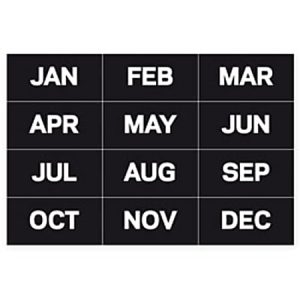 MasterVision® Magnetic Months Of The Year, 1" x 2", Set Of 12