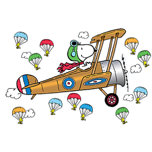 Eureka Peanuts Giant Flying Ace Snoopy Bulletin Board Set, Multicolor