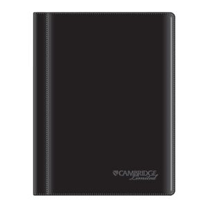 Cambridge Limited 30% Recycled Refillable Business Notebook, 6 1/2" x 9 1/2", 1 Subject, College Ruled, 50 Sheets, Black