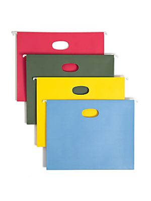 Smead Hanging Pockets, Letter Size, Assorted Colors, Pack Of 4