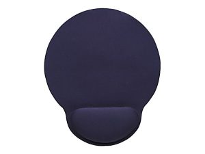 Manhattan Round Mouse Pad With Wrist Rest, 8H x 9-1/2W x 3/16D, Blue