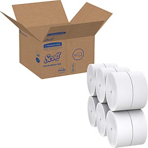 Scott Coreless High-Capacity Jumbo Roll Toilet Paper - 1 Ply - 3.78" x 2300 ft - 9" Roll Diameter - White - Fiber - 12 / Carton
