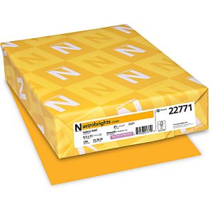 Astrobrights Color Cover Stock, Letter Size (8 1/2" x 11"), Ream Of 250 Sheets, 65 lb, Gold