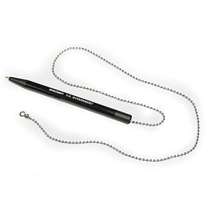 SKILCRAFT® Security Pens, Medium Point, Black Barrel, Black Ink, Pack Of 12 Pens (AbilityOne 7520-01-449-3740)