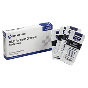 First Aid Only Triple Antibiotic Ointment Packets, 0.5 Gram, Box Of 12