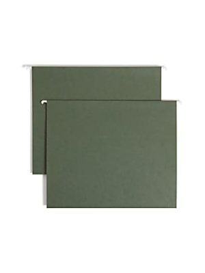 Smead Premium Box-Bottom Hanging Folders, 1" Expansion, Letter Size, Standard Green, Box Of 25