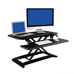 FlexiSpot AlcoveRiser Sit-To-Stand Desk Converter, 35"W, Black