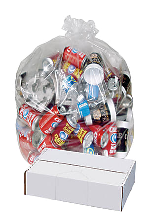 Highmark™ Linear Low 0.6-mil Can Liners, 12-16 Gallons, 24"H x 32"W, Clear, Box Of 500
