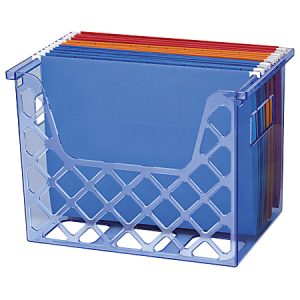 Officemate Blue Glacier Desktop File Organizer, 10 3/4" x 12 1/2" x 8 5/8", Blue