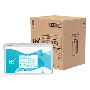 Highmark® Kitchen 2-Ply Paper Towels, 5", 110 Sheets Per Roll, Pack Of 8 Rolls, Case Of 4 Packs