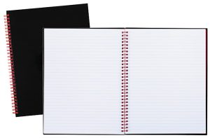 Black n' Red Business Notebook, 8 1/2" x 11", 1 Subject, Legal Ruled, 70 Sheets, Black/Red