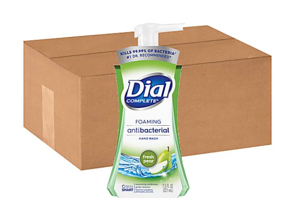 Dial Complete Foaming Hand Wash, Fresh Pear Scent, 7.5 Oz., Pack Of 8 Pump Bottles