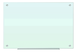 U Brands Frameless Magnetic Dry-Erase Board, Glass, 35" x 23", Frosted White