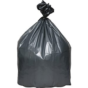 Webster Super Heavy-Duty Platinum Plus 1.125 mil Trash Bags, 61 gal, 56"H x 39"W, 70% Recycled, Gray, 25 Bags