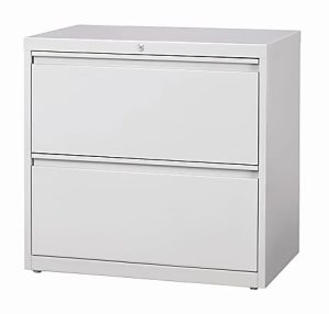 WorkPro 30"W x 18-5/8"D Lateral 2-Drawer File Cabinet, Light Gray