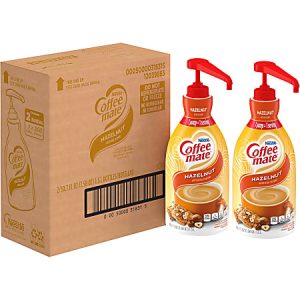 Coffee mate Hazelnut Flavor Concentrated Coffee Creamer Pump - Hazelnut Flavor - 50.72 fl oz (1.50 L) - 2/CartonBottle - 300 Serving